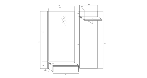 Předsíň XIVA, dub sonoma/dub sonoma tmavý, 5 let záruka