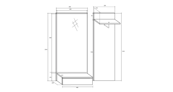 Předsíň XIVA, dub sonoma/dub sonoma tmavý