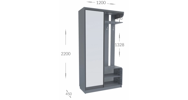 Předsíňová skříň CEAT 120, sonoma