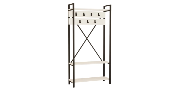 Předsíňová stěna ADRIEL, bílá/šedá