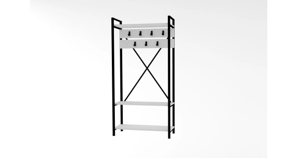 Předsíňová stěna ADRIEL, bílá/šedá