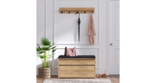 Předsíňová stěna ALYSA, dub/černá