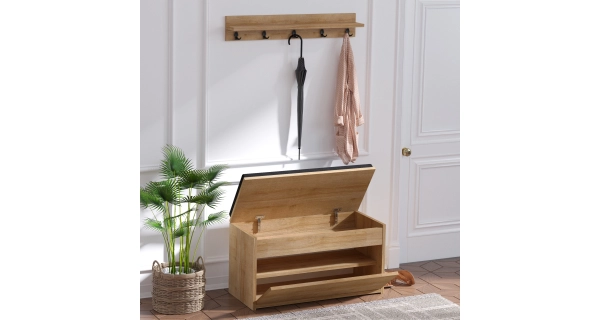 Předsíňová stěna ALYSA, dub/černá