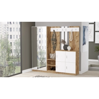 Předsíňová stěna APETTITA 187 cm, atlantská borovice/bílá