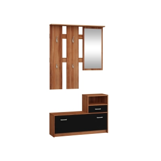 Předsíňová stěna ARARIA, švestka wallis/černý lesk, 5 let záruka