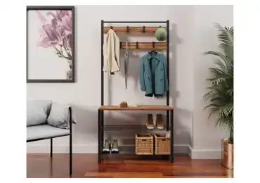 Předsíňová stěna AUDREY, dub/černá