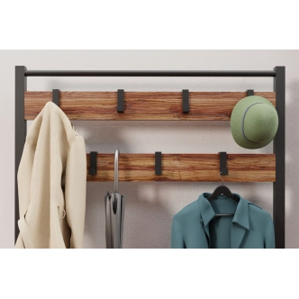 Předsíňová stěna AUDREY, dub/černá