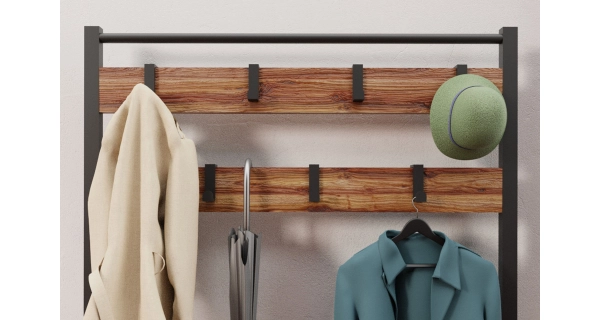 Předsíňová stěna AUDREY, dub/černá