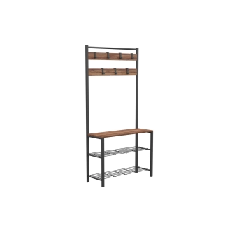 Předsíňová stěna AUDREY, dub/černá