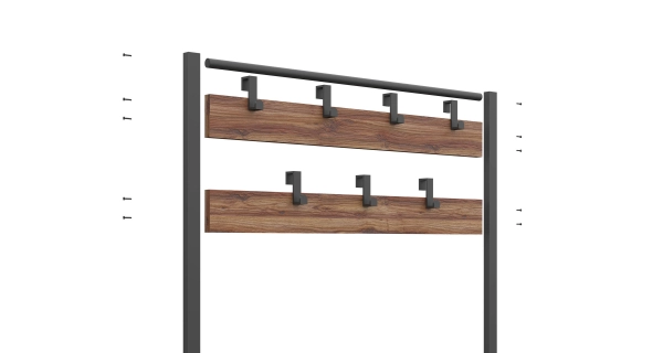 Předsíňová stěna AUDREY, dub/černá