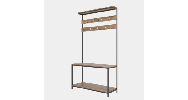 Předsíňová stěna AURANTIA, černá/borovice