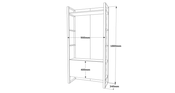 Předsíňová stěna BRICE, atlantská borovice