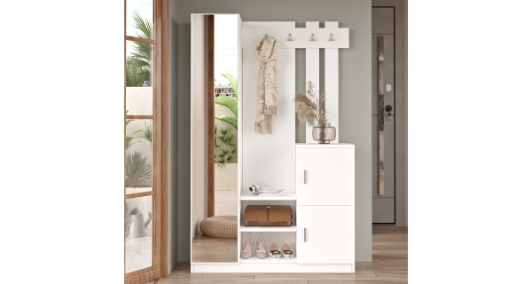 Předsíňová stěna CENVER 1, bílá