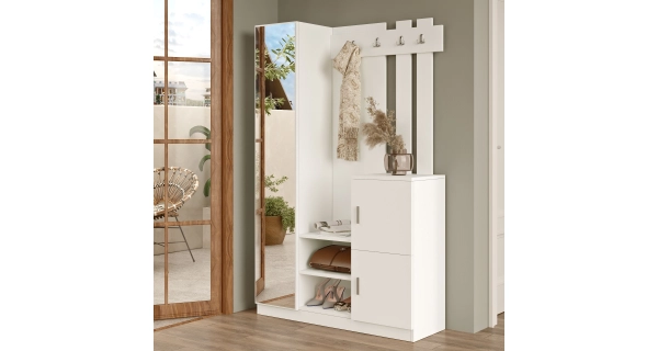 Předsíňová stěna CENVER 1, bílá