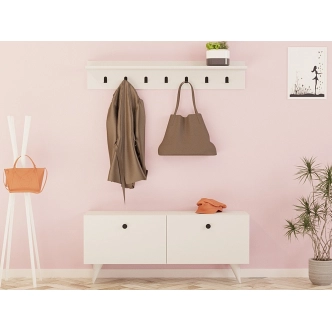 Předsíňová stěna COCO, bílá