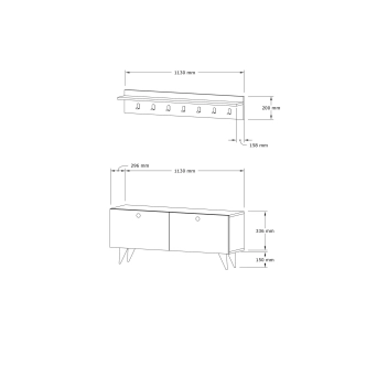 Předsíňová stěna COCO, bílá
