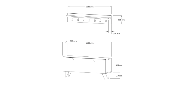 Předsíňová stěna COCO, dub