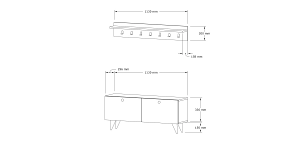 Předsíňová stěna COCO, vlašský ořech