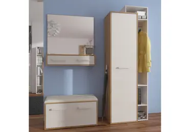 Předsíňová stěna DORINDA I, dub artisan/bílá