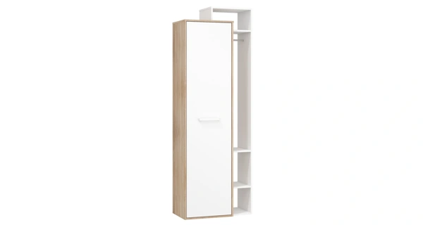 Předsíňová stěna DORINDA I, dub sonoma/bílá, 5 let záruka