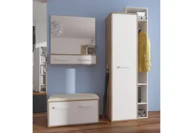 Předsíňová stěna DORINDA I, dub sonoma/bílá