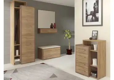 Předsíňová stěna DORINDA II, craft tobaco/craft zlatý