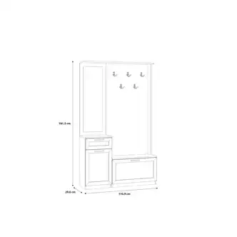 Předsíňová stěna DUNANUEJ 2, dub artisan