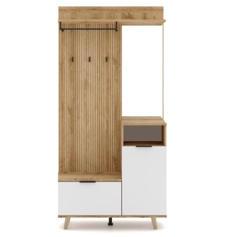 Předsíňová stěna FRIVEN, dub evoke/bílá