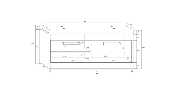 Předsíňová stěna GATTON 1, craft tobaco/craft zlatý