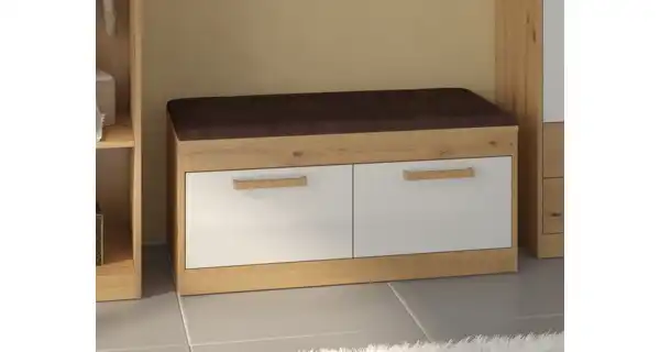 Předsíňová stěna GATTON 1, dub artisan/bílý lesk