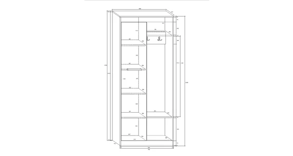 Předsíňová stěna GATTON 1, dub sonoma/bílý lesk