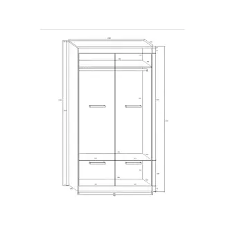 Předsíňová stěna GATTON 2, craft tobaco/craft zlatý