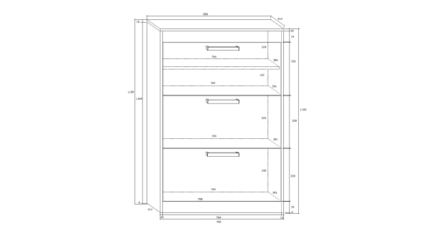 Předsíňová stěna GATTON 2, craft zlatý/craft bílý, 5 let záruka