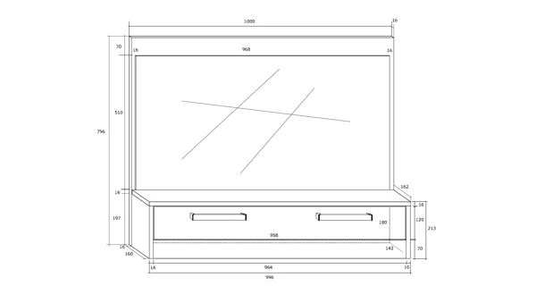 Předsíňová stěna GATTON 2, dub sonoma/bílý lesk