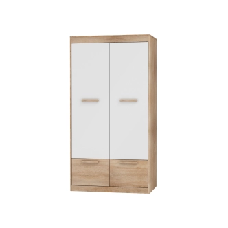 Předsíňová stěna GATTON 2, dub sonoma/bílý lesk