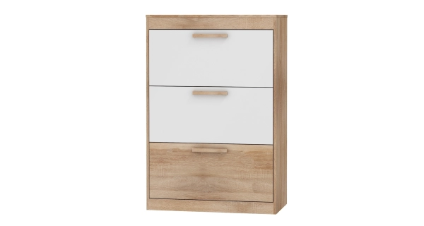 Předsíňová stěna GATTON 2, dub sonoma/bílý lesk