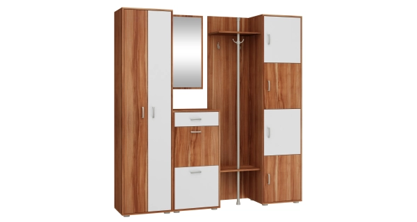 Předsíňová stěna GAWLER, švestka wallis/bílá, 5 let záruka