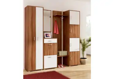 Předsíňová stěna GAWLER, švestka wallis/bílá