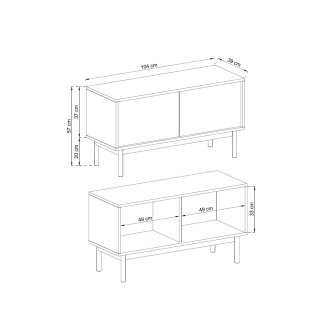 Předsíňová stěna HANTEC 104, jackson hickory/grafit DOPRODEJ