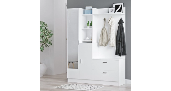 Předsíňová stěna JERMOR, bílá