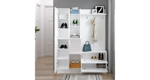 Předsíňová stěna JERMOR, bílá