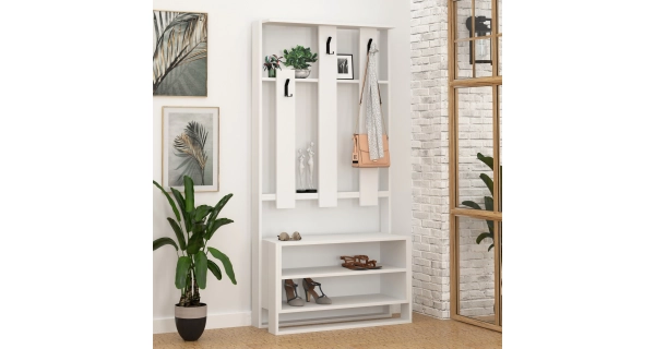 Předsíňová stěna LINVEN, bílá