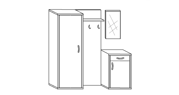 Předsíňová stěna MELTON, craft tobaco/krém, 5 let záruka