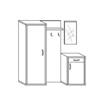 Předsíňová stěna MELTON, craft zlatý/craft tobaco, 5 let záruka