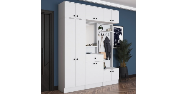 Předsíňová stěna MONTIRA 1, bílá