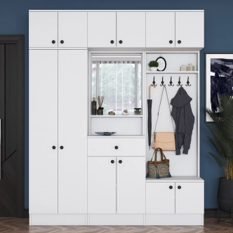 Předsíňová stěna MONTIRA 1, bílá