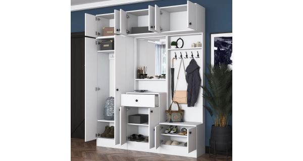 Předsíňová stěna MONTIRA 1, bílá