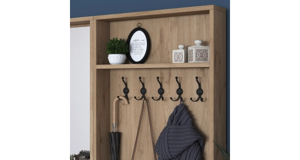 Předsíňová stěna MONTIRA 2, vlašský ořech/bílá