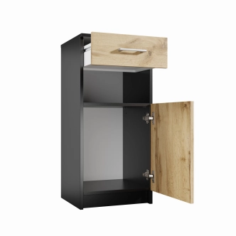 Předsíňová stěna NEJBY MARIANA, černá/dub wotan