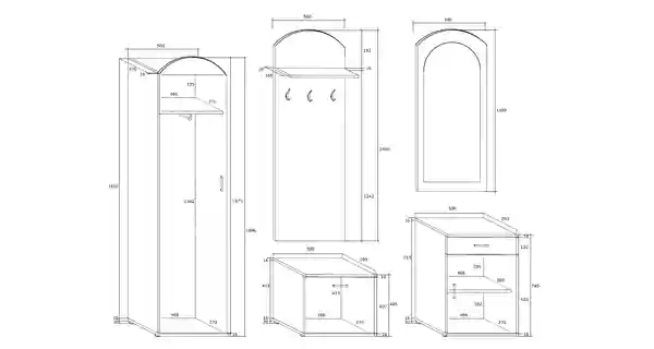 Předsíňová stěna PAMBULA, craft tobaco